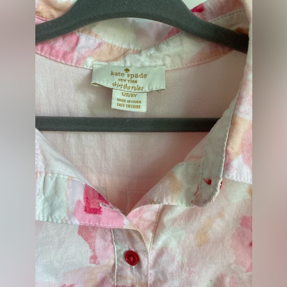 Beautiful Kate Spade Girls size 8 Floral Party Dress Pink and Cream - Picture 3 of 4